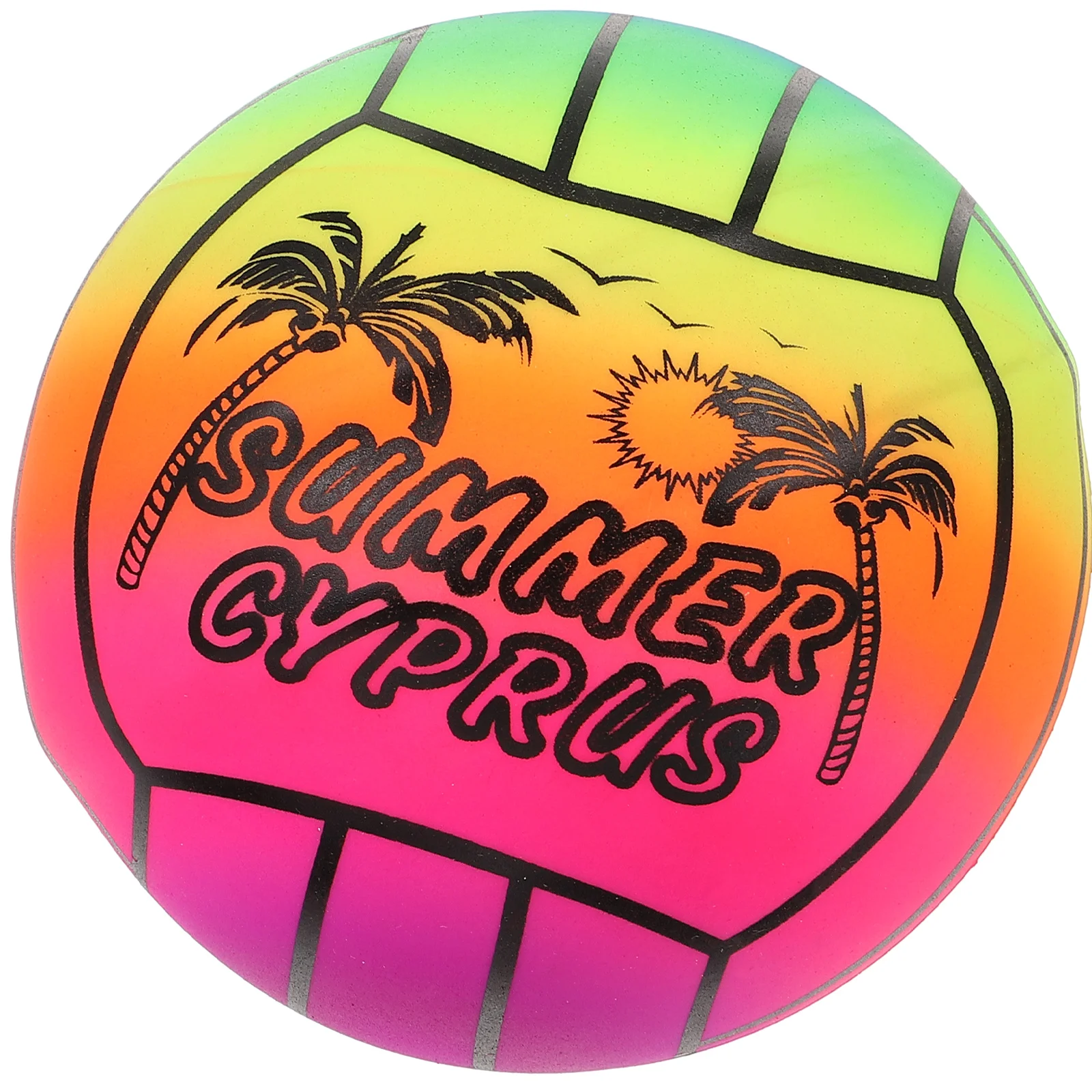 

Rainbow-Color Balls PVC Inflatable Ball Outdoor Kickball Toys Inflatable Volleyball inflatable rainbow volleyball