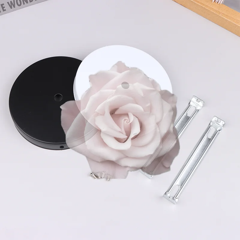 Popular Hanging Chandelier Lamp Plate Metal Ceiling Fixed Chassis Wall Base Accessories 12cm DIY Retro Pendant Light Tools