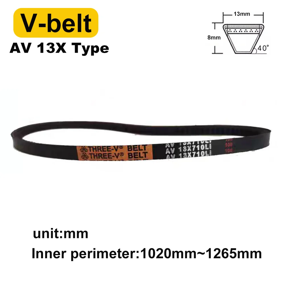 

Raw Edge Cogged V Belt Type AV 13X Drive Rubber Toothed Conveyor Belts Transport Strap 1020mm-1265mm