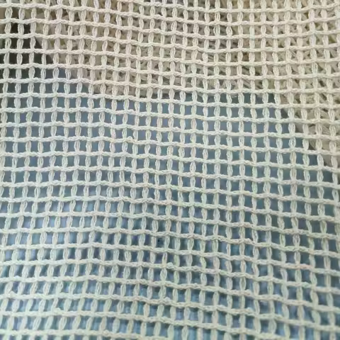 1-4yards Wholesale Beige 100% Cotton Mesh Hollow Grid Fabric Small Square Hole Soft Coat Clothing Cloth Sewing Apparel Supplies