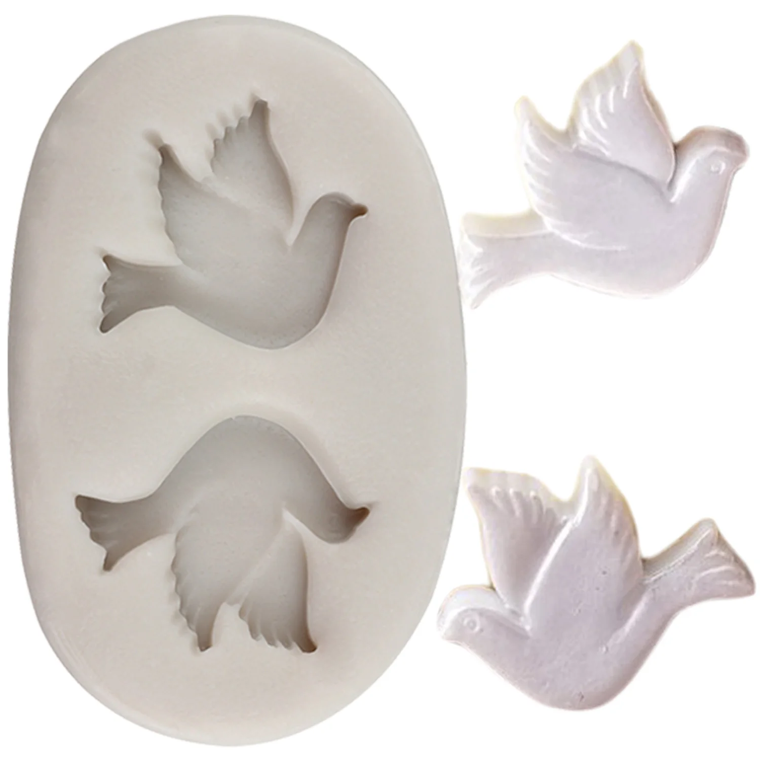 Pigeon Birds Shape Silicone Mold DIY Party Chocolate Gumpaste Mould Resin Clay Candy Molds Fondant Cake Decorating Tools