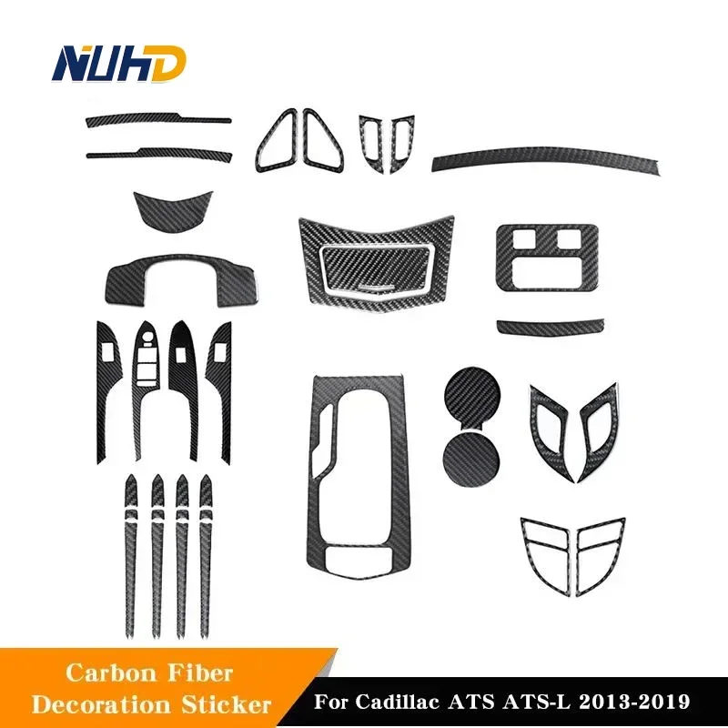

For Cadillac ATS ATS-L 2013-2019 Carbon Fiber Car Protector Patch Full Parts Interior Decoration Whole Car Stickers Accessories