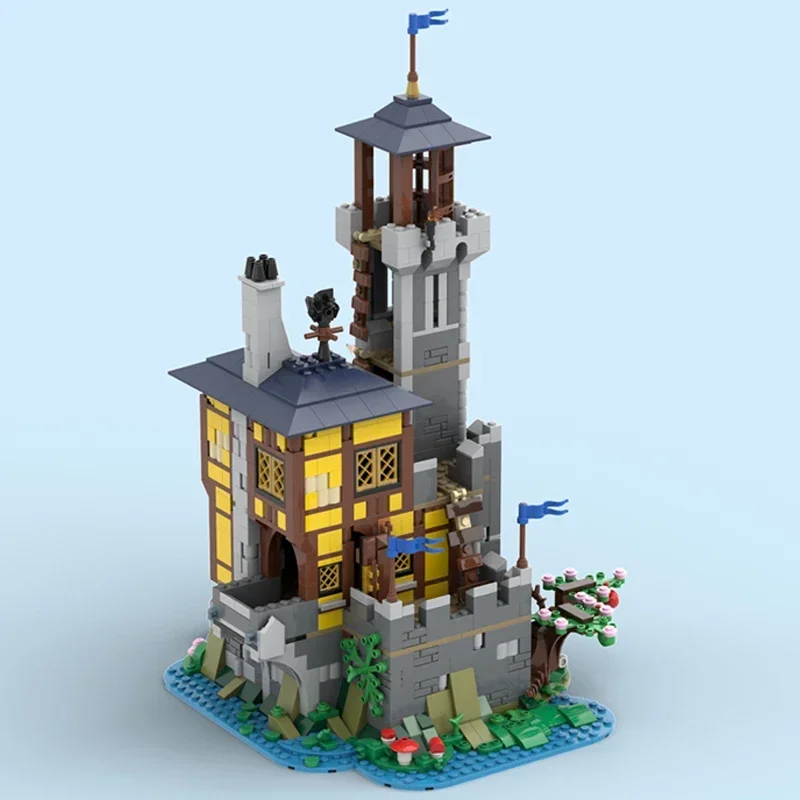 MOC-Briques de construction du château de Lord Falcon noir, modèle de réfrigérant, blocs modulaires de technologie, jouets cadeaux pour enfants, ensembles de bricolage, assemblage