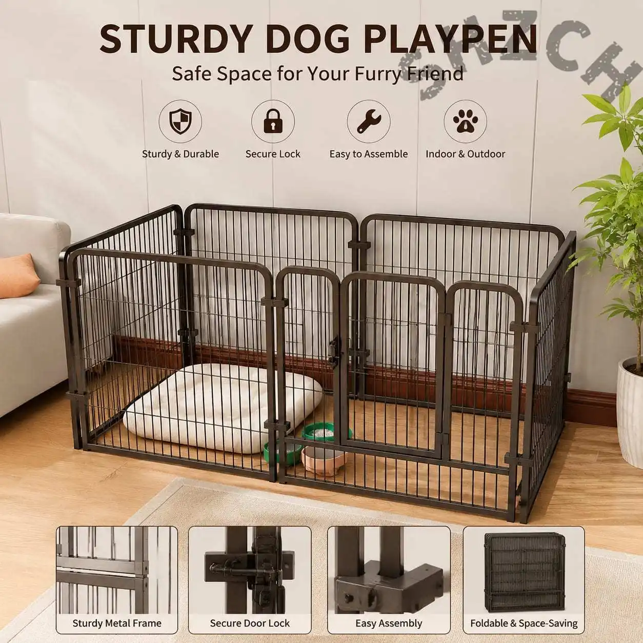 Modular Indoor Pet Enclosure for Cats and Dogs – Adjustable Size, Training & Potty Isolation Setup