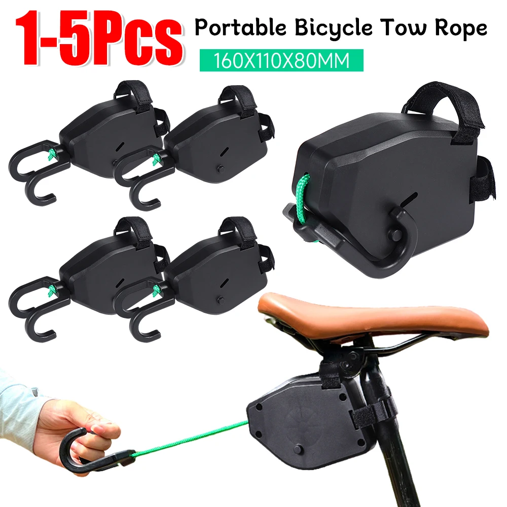 1-5PCS Bicycle Tow Rope Outdoor Parent-Child Pull Rope Towing Trailer Flexible Retractable Bike Tractor Outdoor Cycling Tools ﻿