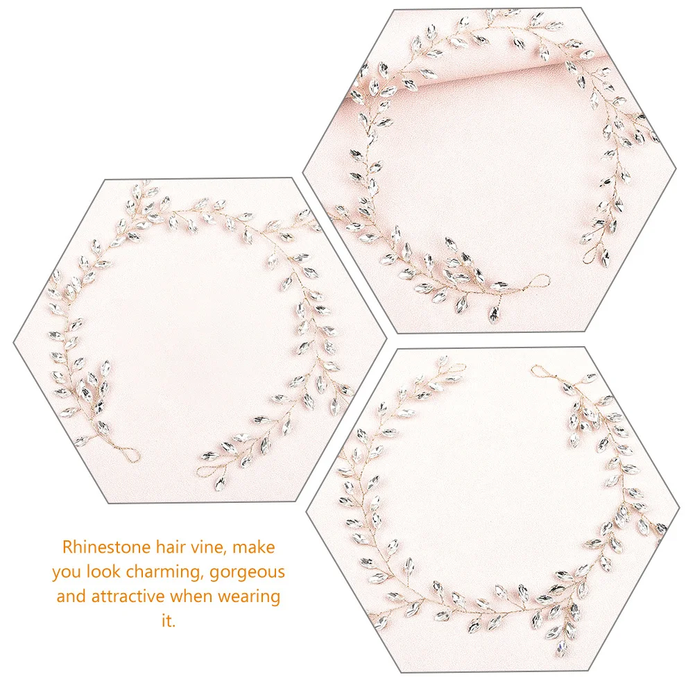 

Soft Chain Bridal Hair Vine Rhinestone Wedding Headpiece Beautiful Hair Jewelry for Bride Elegant Wedding Events