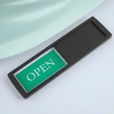 

1Pcs Premium Aluminum Privacy Slide Door Sign for Business Restroom Conference Room Subtle Unobtrusive Decoration