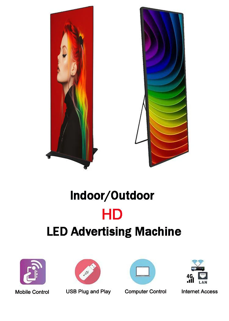 شاشة عرض LED متنقلة تجارية قائمة بذاتها للاستخدام الداخلي والخارجي