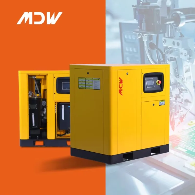 Mandiwi 2025 Best Selling 7.5/11/15/22kw Oil Less Variable Frequency Speed Screw air Compressor for Industry Use