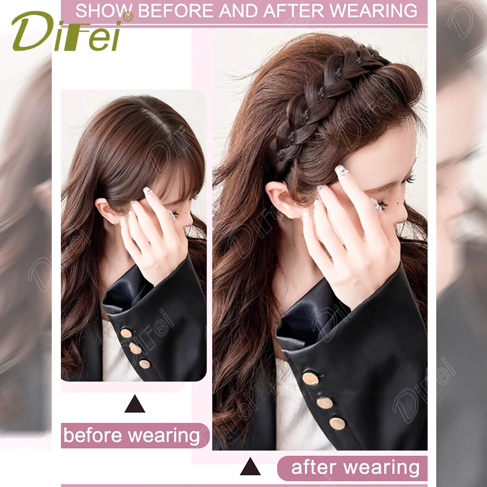 الاصطناعية عقال شعر مستعار مشبك مغناطيسي نمط هيكل السمكة جديلة عقال شعر مستعار مكافحة زلة عقال مناسبة المبتدئة ملابس نسائية استخدام #2