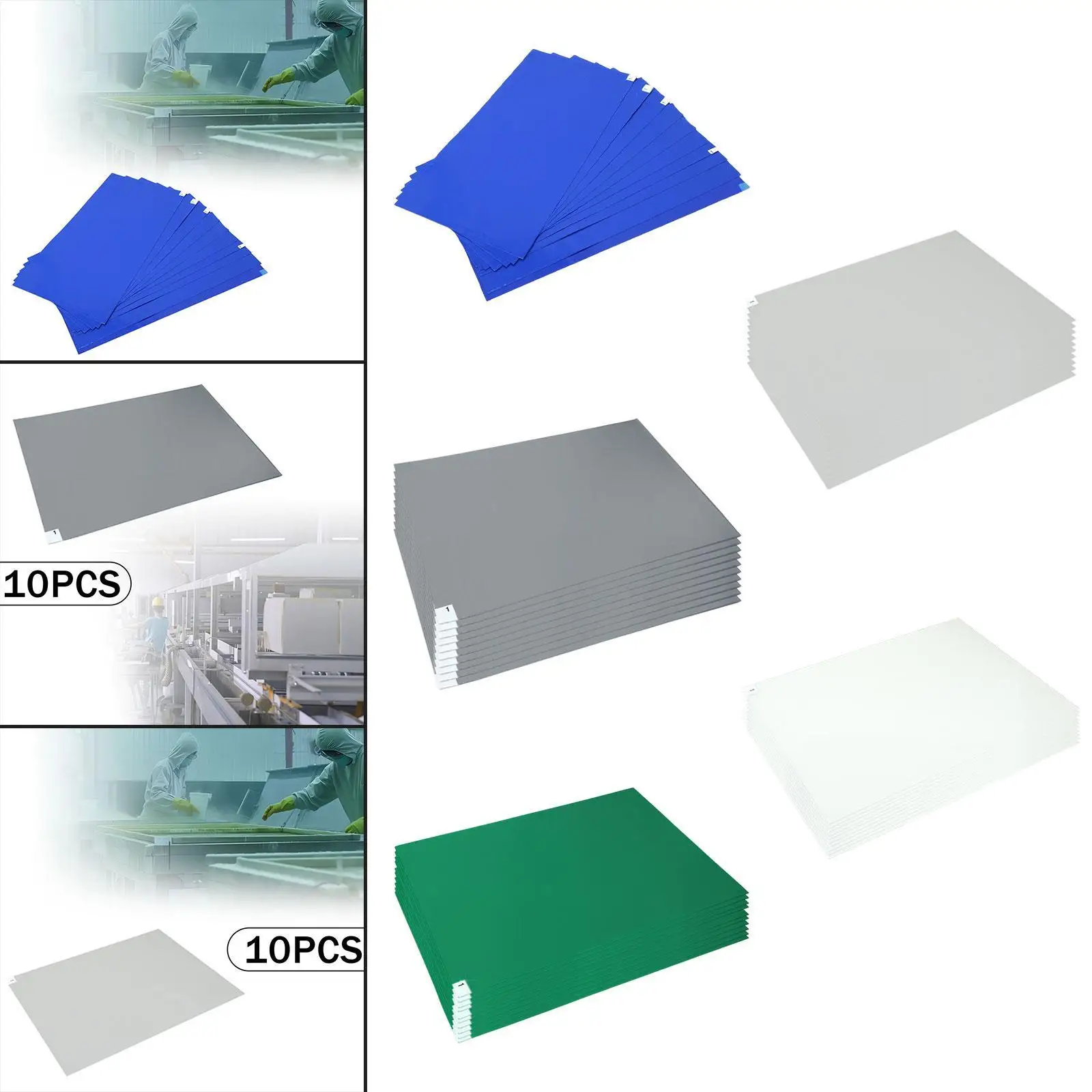 10 Pieces Sticky Mat for Cleanroom Walk Off Mat for Labs Hotels Outdoor