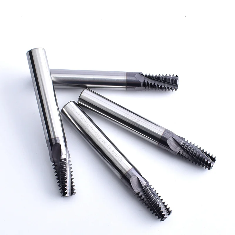 CNC 60 도 텅스텐 스틸, 미국 모든 톱니 테이퍼 씰링 파이프 스레드 밀링 커터, NPTF 1/16 1/8 1/4 3/4 3/8 1/2 밀