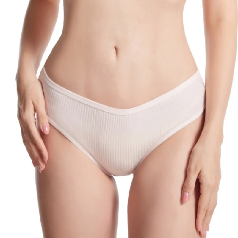 Bragas de algodón sin costuras para mujer, ropa interior de cintura baja, Bikini deportivo, transpirable, Color sólido, 1 unidad