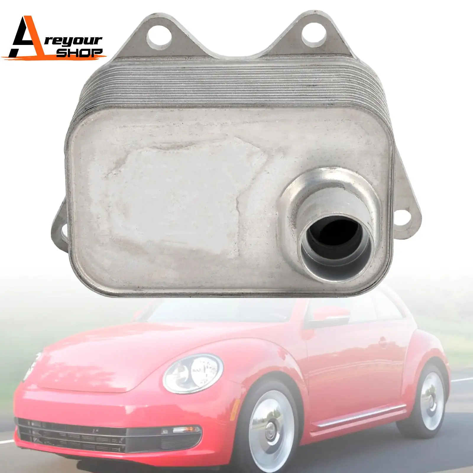 

Areyourshop Engine Oil Cooler 06J117021D for VW Golf Jetta Passat