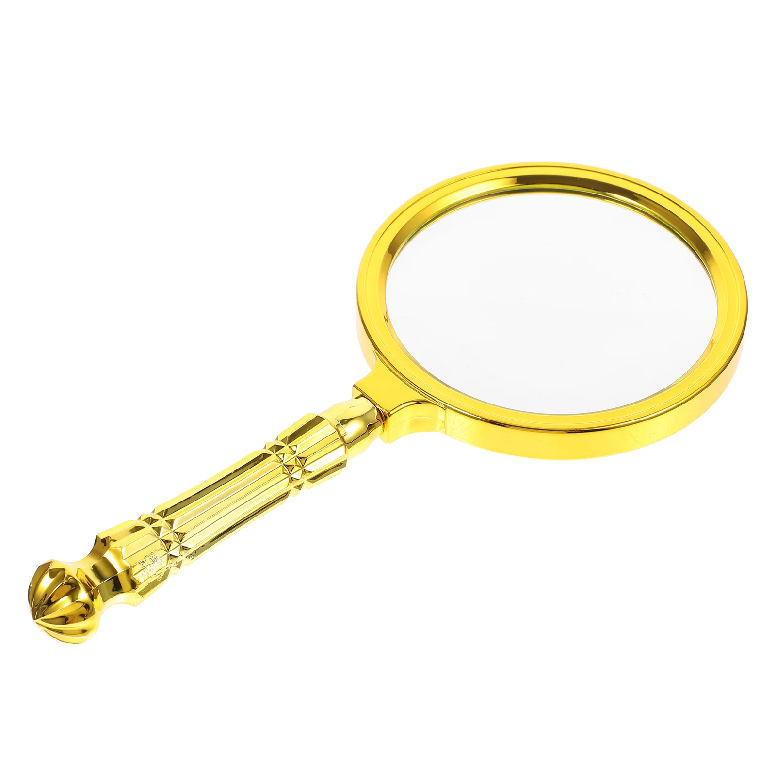 

Gold Plated Magnifying Glass Metal Handheld Magnifiers for The Elderly Small Map Checking Portable