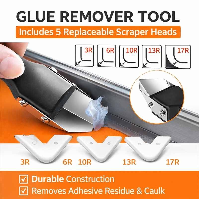 Silicone Sealant Scraper Remover Caulk Finishing Smoothing Tool Plastic Steel Grout Scraping Spatula for Tile