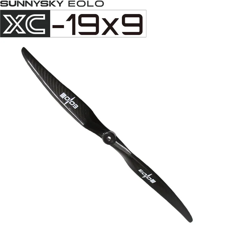 Genuine Sunnysky EOLO 19x9 Inch Carbon Fiber Fixed‑Wing Propeller, Two‑Blade Prop for Large RC Model Airplane 1 Unit