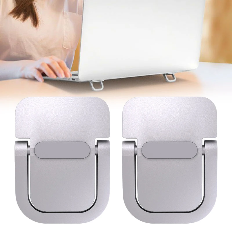 2Pcs Laptop Stand Mini Portable Holder Foldable Nvisible Laptop Riser Bracket For Notebook Stand Cooling Holder