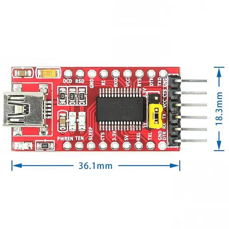 FT232RLModuleUSBTurnTTL miniInterface Suporte3.3V 5V Download dedicado