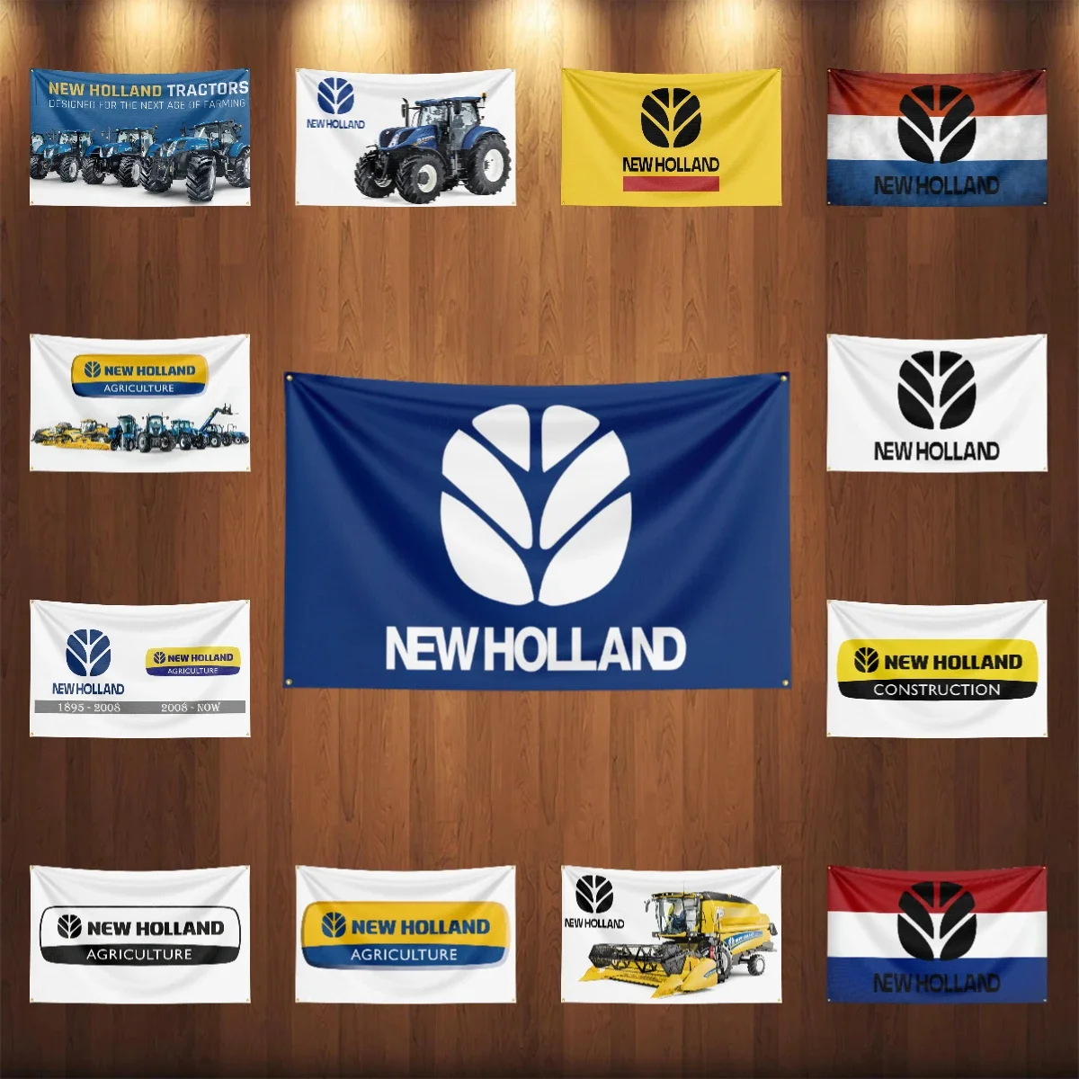 Bandera de tractores N-New Holland NHAGs de 3x5 pies, herramienta impresa Digital de poliéster, tapiz, pancarta, cortina para decoración agrícola