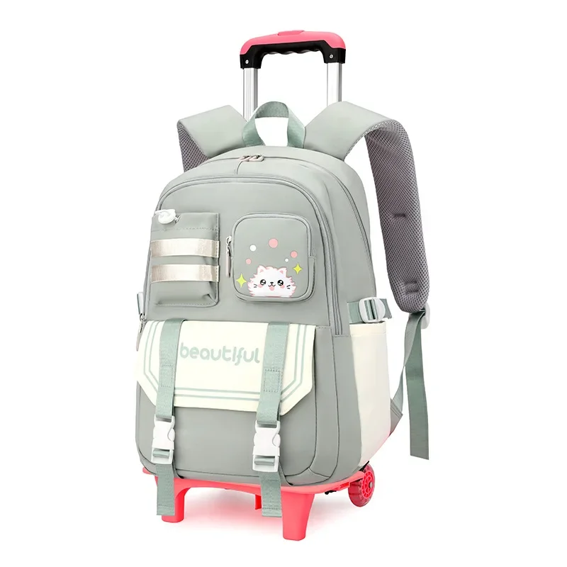 新しい日本ローリングスクールバックパック女の子のための Bagpack 女性荷物バックパック子供トロリースクールバッグ Mochila Niña Primaria