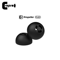 ePro Propeller Pro01 3.7mm Nozzle Replacement Silicone IEM Eartips with Phase Plug and Cone for 3.9-5mm In-Ear Earphone (3Pairs)