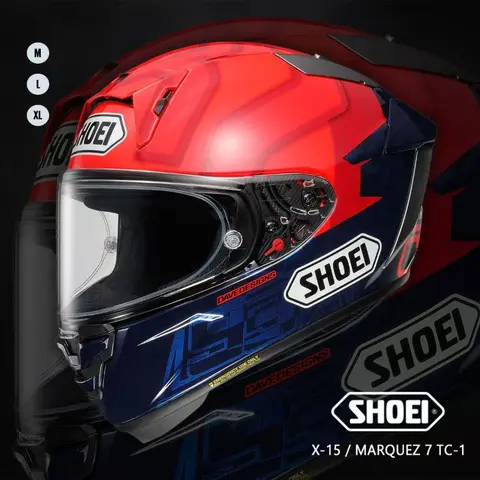 Shoei X-Fifteen 풀 페이스 스트리트 오토바이 헬멧 Marquez 7 TC-1 X-15 헬멧