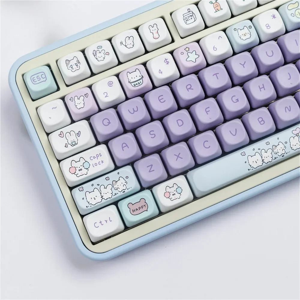 

140 Keys MOA Party Bunny, Keycap PBT for Mx Cherry Gateron Switch Mechanical Keyboard Kit