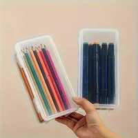 1/4pcs Large Clear Plastic Storage Boxes with Hinged Lids Ideal for Jewellery Ornaments Home Supplies and Office Organization 4
