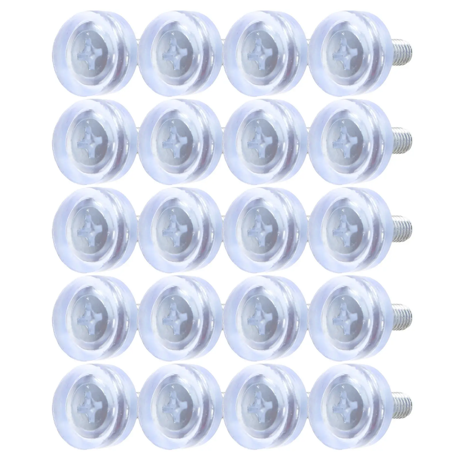 20Pcs Adjustable Transparent Furniture Feet Pads Leveling Legs for Tables Chairs Stools Desks Shelves Cabinets Non Slip M6