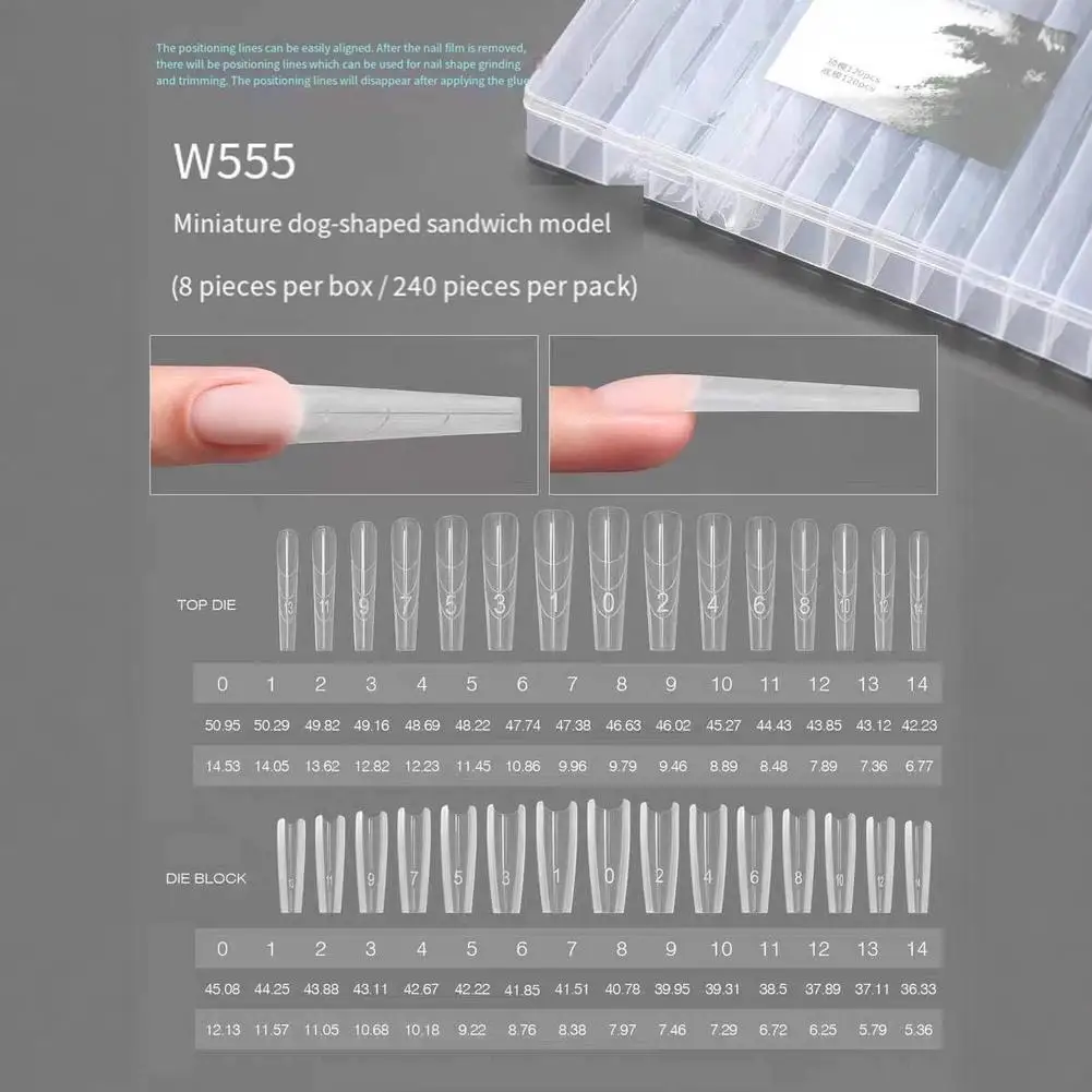 Nuevo modo de uñas sándwich, extensión rápida, bandeja sin papel, cristal incluido, plantilla inferior y superior, fácil extensión para salón de uñas