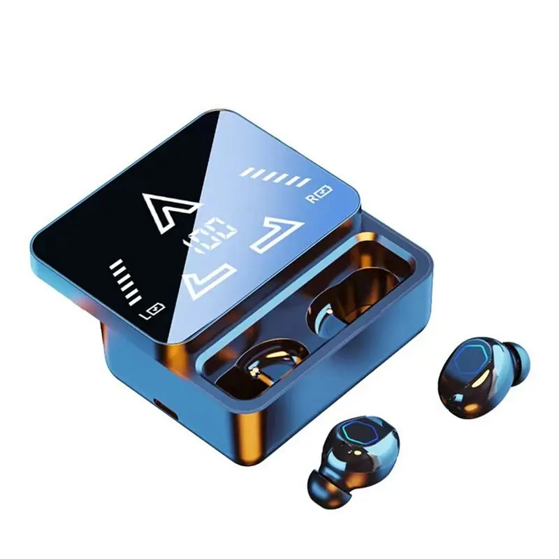 New-M48 Pro Wireless Bluetooth Earbuds Smart Language Translator High Accuracy 144 Languages Two Way Device Black