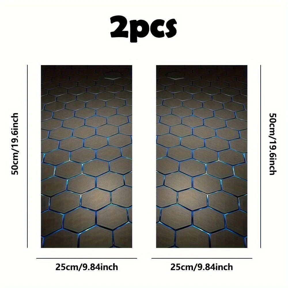 Car Door Decorative Sticker Waterproof Protective Sticker Car B-Pillar Sticker Honeycomb Scratch Resistant Car Accessories image 6