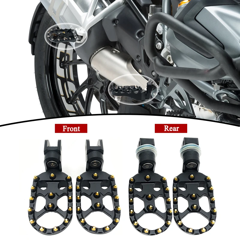 

For BMW R1200GS R1250GS LC ADV R 1200GS 1250GS Adventure Front&Rear Footrest Adjustable Foot Pegs Rotatable Foot Rest Footpegs