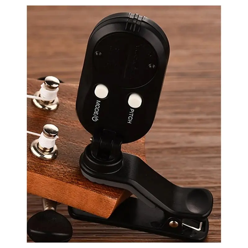CGDS-Guitar Tuner LED Screen Clip On Tuner With 360 ° Rotating Display Tuner For Guitar Bass Ukulele Violin Accessories