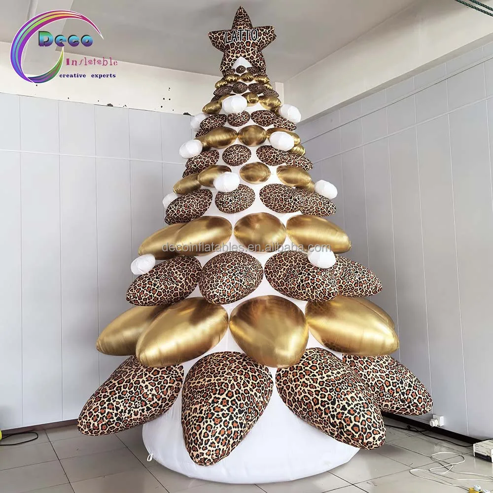 Uniquely Shaped 5m/8m Inflatable Cartoon Christmas Tree Balloon For Advertising Inflatables Decorations