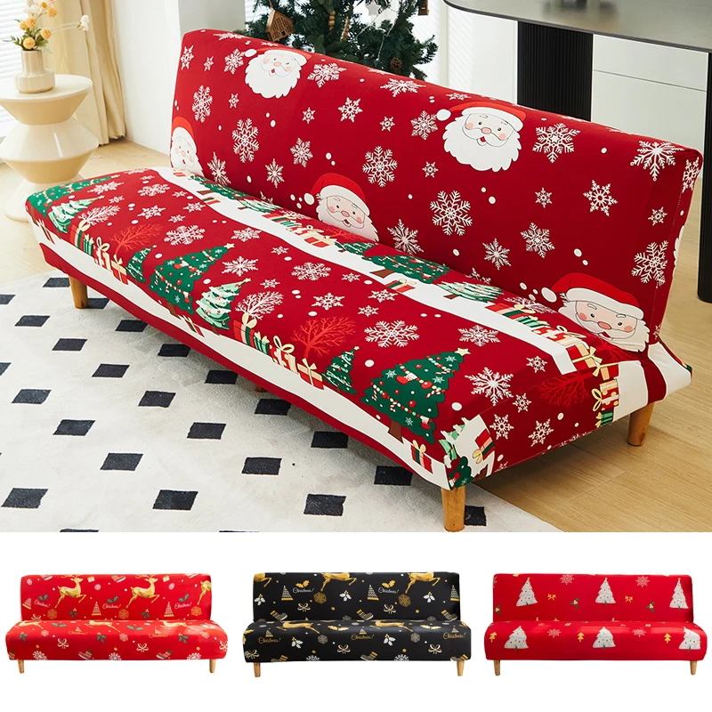 Christmas decoration folding sofa bed cover futon sofa covers double seat cover slipcovers for living room festival color