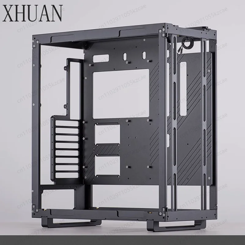 Aluminum alloy computer case, all aluminum, split tower water-cooled desktop side transparent