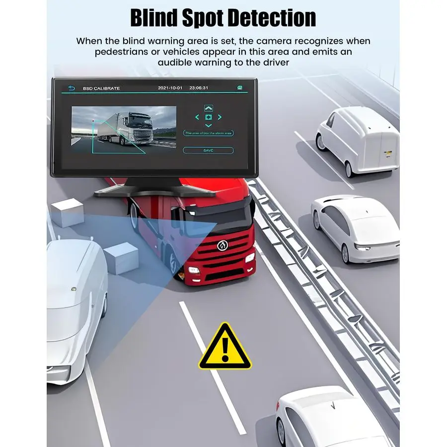 قناة كاميرا احتياطية نظام داش كام مع 10.36 IPS شاشة تعمل باللمس رصد الجانب الخلفي 5 1080P HD كاميرا لشاحنة RV Van Trai #3