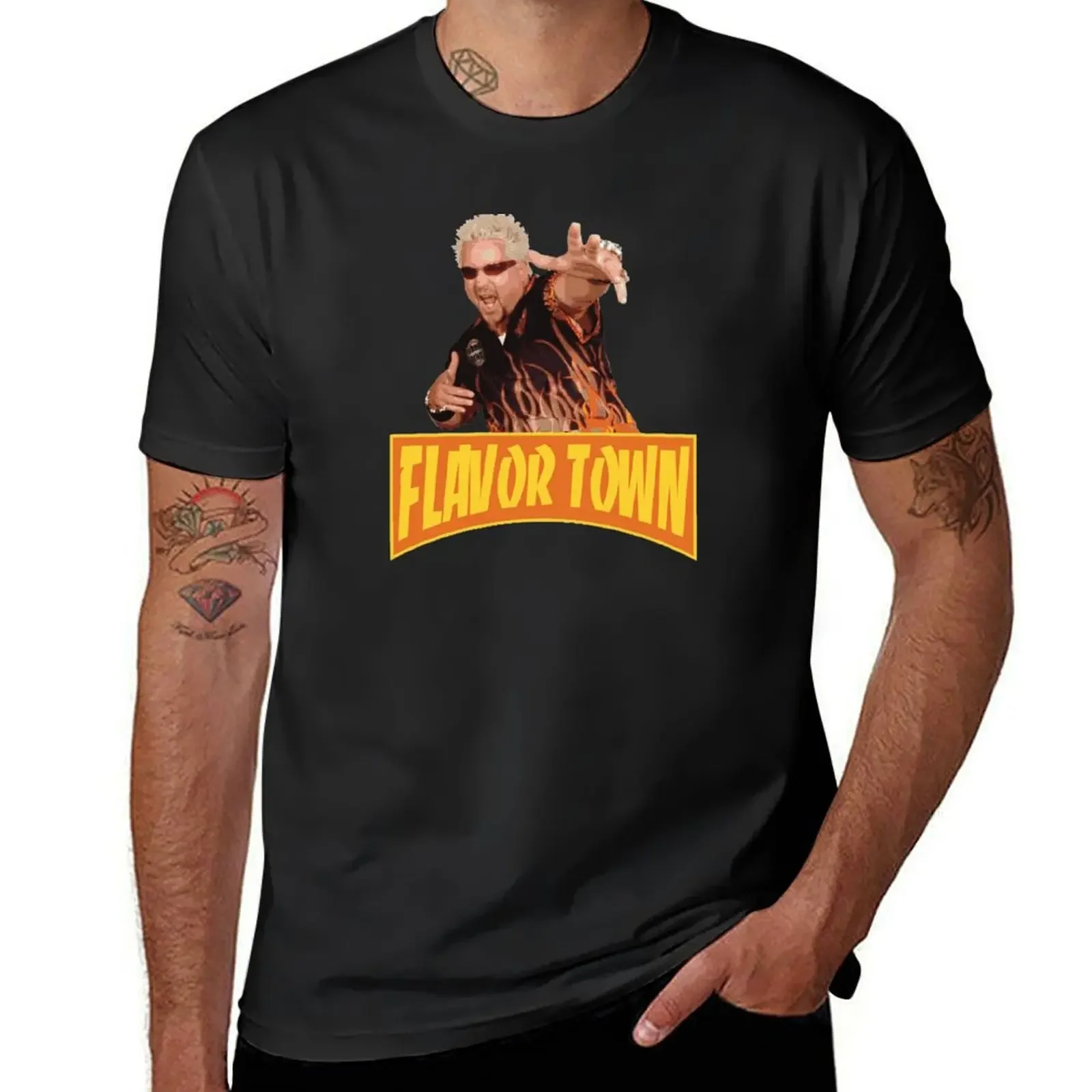 

Flavortown T-Shirt anime t shirts plus size tops Short sleeve tee plain black t shirts men
