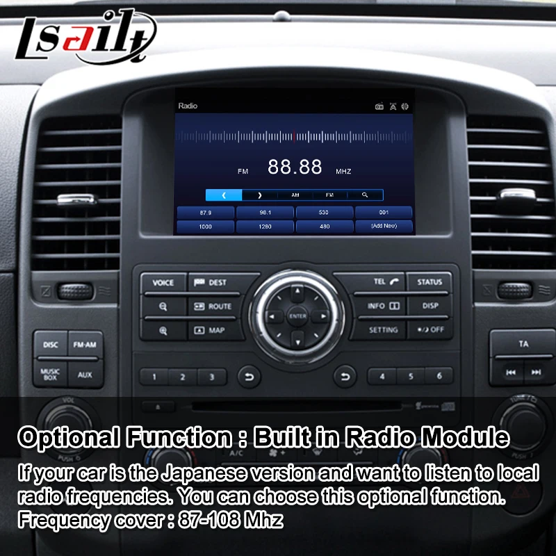 Lsailt Android Multimedia Auto Video Interface for Nissan Pathfinder R51 Navara D40 2008-2013