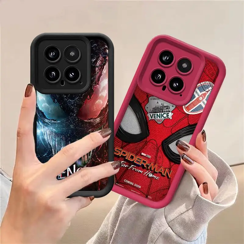 phone cases for Redmi Note 13 5G 9S 11 9 12 Pro 12C 12 4g 12S 10 Lite Angel Eye Ladder fundas Cover Marvel Spider-Man Deadpool image 2