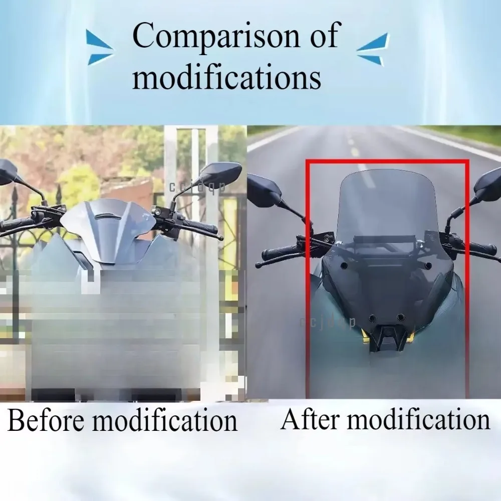 Motorcycle Modified Windshield For ZONTES 150X 125X Wind Deflector Heightened Windshield Durable Front Glass Accessories Parts