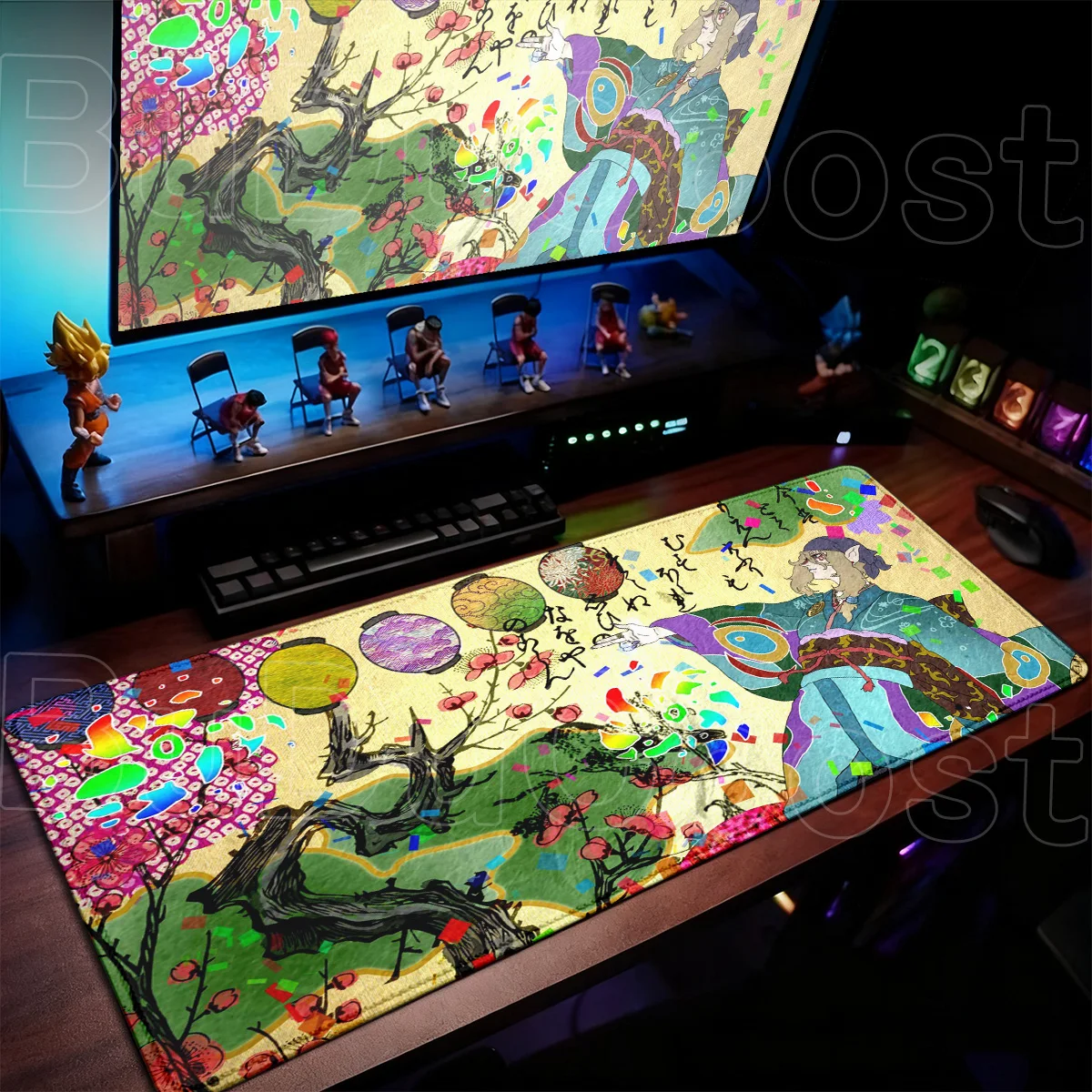 E-sport Gamer Cabinet Carpet Notebook Office Keyboard Mats Japanese Ukiyo-e Style M-Mononoke Mousepads HD Printing Extended Rugs