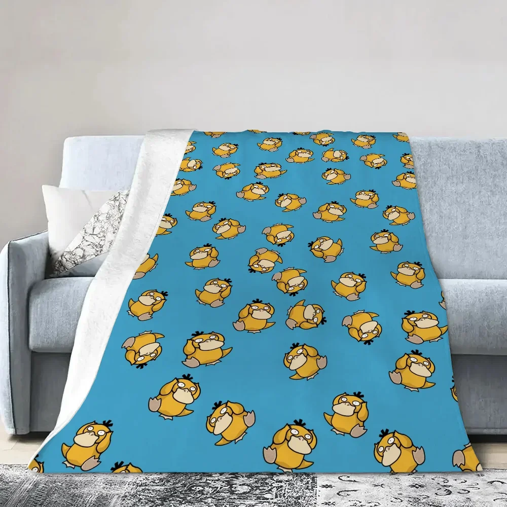 Psyducks Designer Throw Blanket Fluffy Thick Blankets for Winter Luxury Bedding Beach Towel Home Interior Knitted Plaid Knee Nap