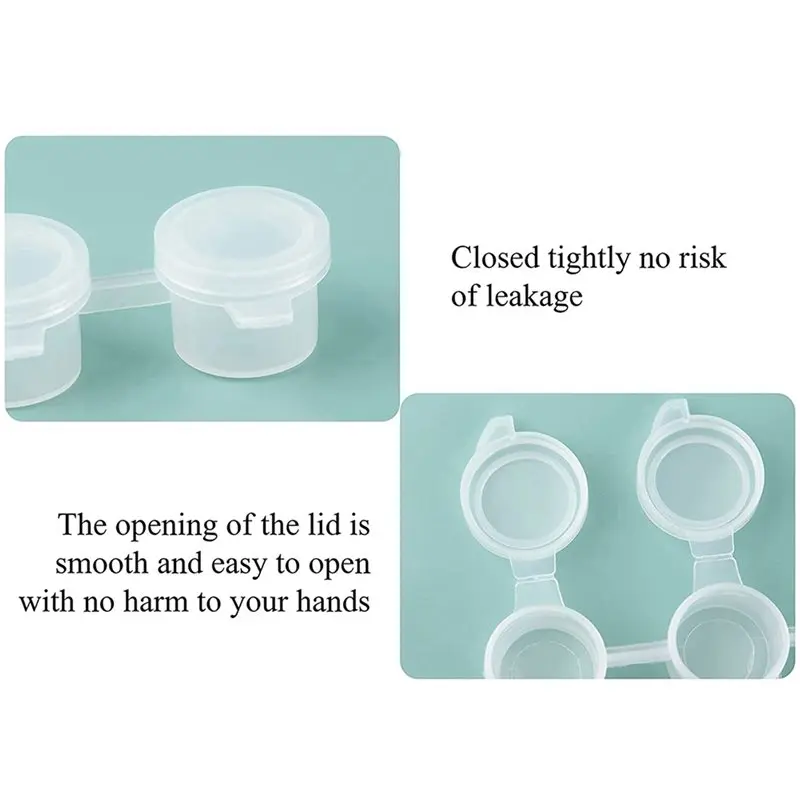 MACH-60 Strips 360 Pots Empty Paint Pots White Paint Cup Strip Paint Storage Containers Painting Crafts Supplies