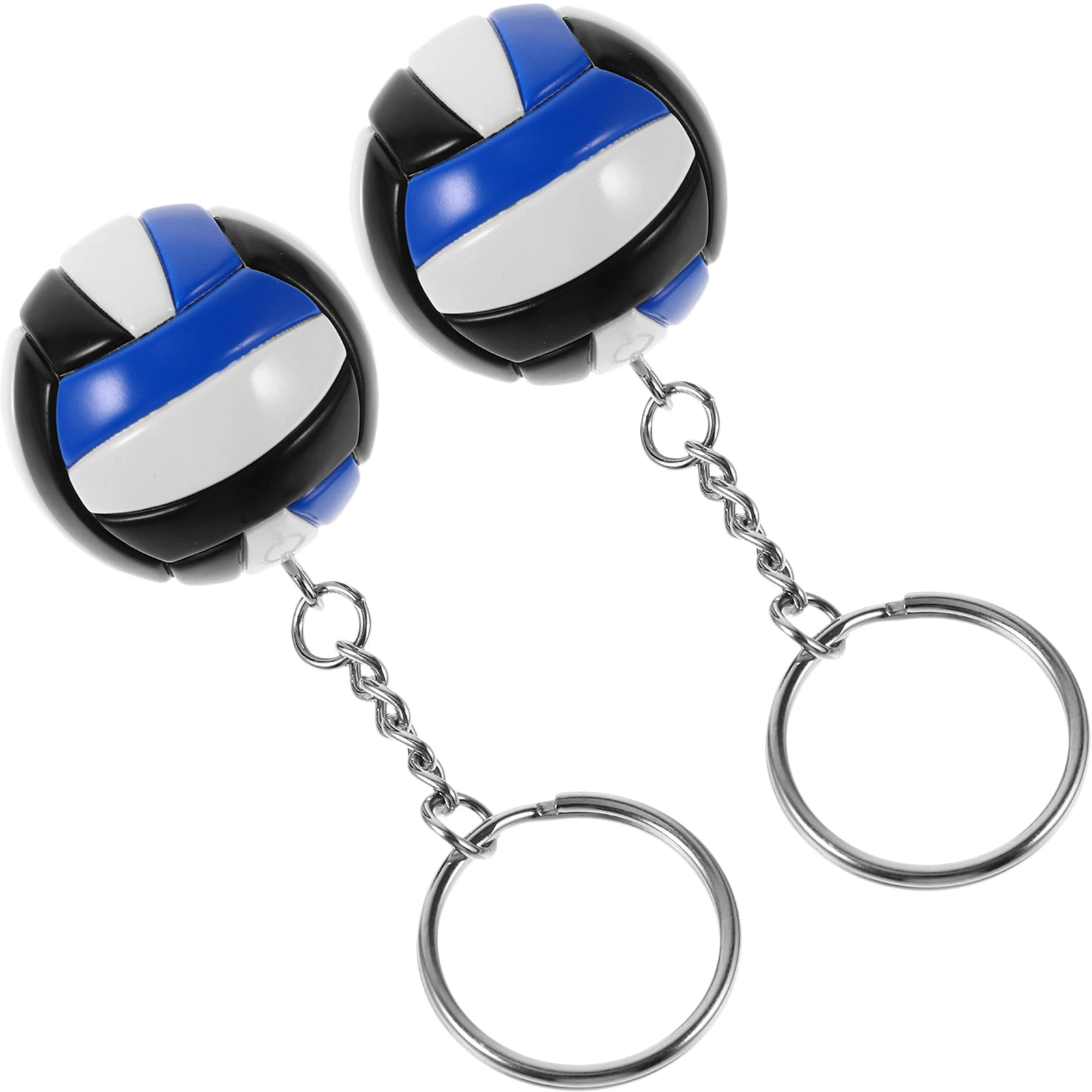 

2 Pcs Keychain Ornaments Funny Chains Ball Volleyball Player Bags Accessories Rings Mini