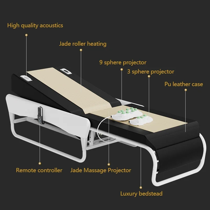 luxury infrared electric jade roller korea massage bed with intelligent spine scanning