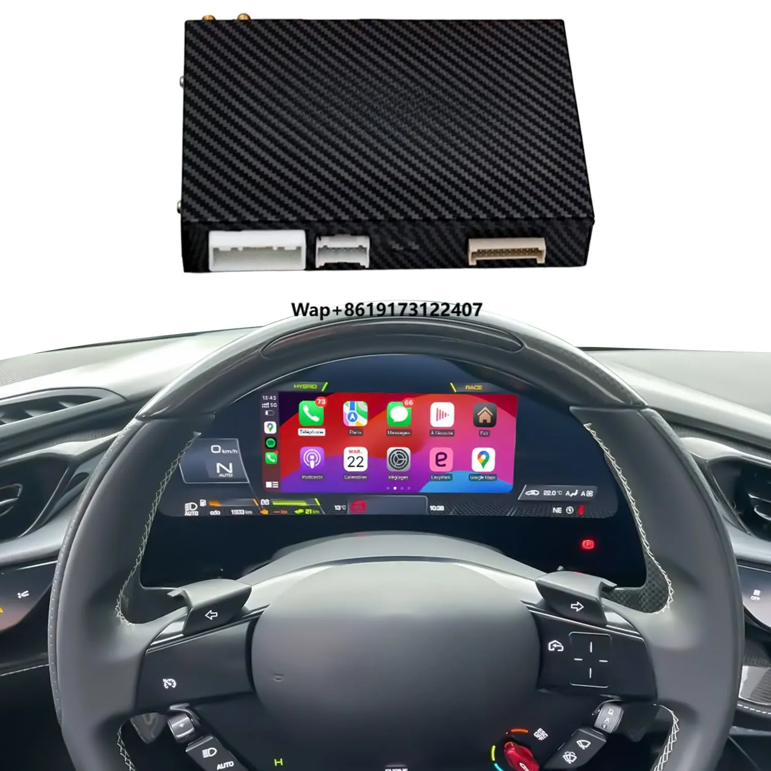 

SF90 Dashboard Upgrade Wireless CarPlay Android Auto Decoder Module Interface Kits for 2019-2025 SF90