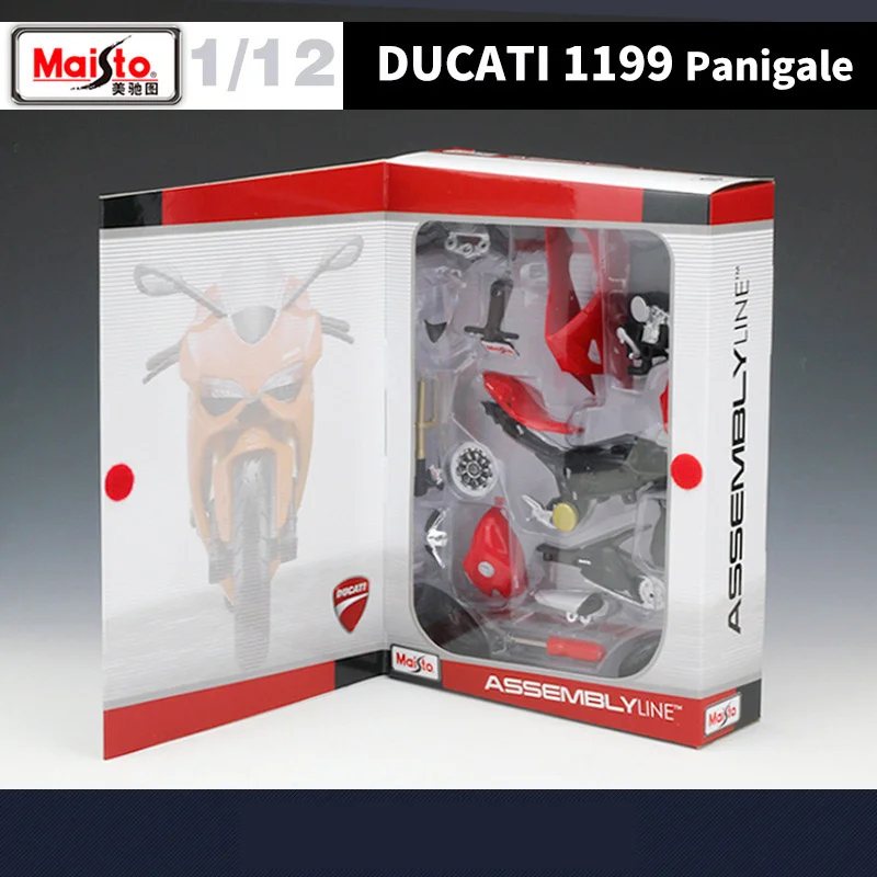 Maisto Assembly Version 1:12 Ducati 1199 Panigale Alloy Sports Motorcycle Model Diecast Metal Racing Motorcycle Model Kids Gifts